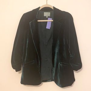 Dillards green velvet blazer